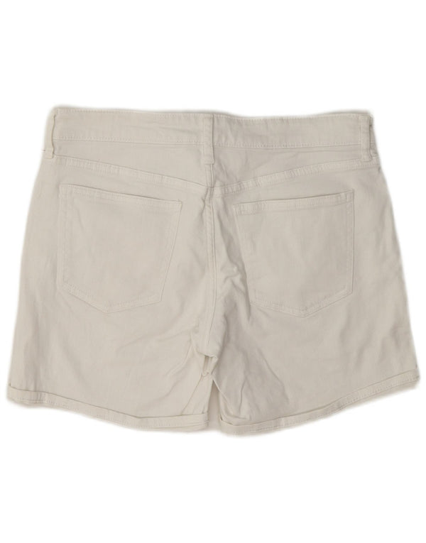 Shorts jeans feminino regular padrão Gap W28 algodão branco médio