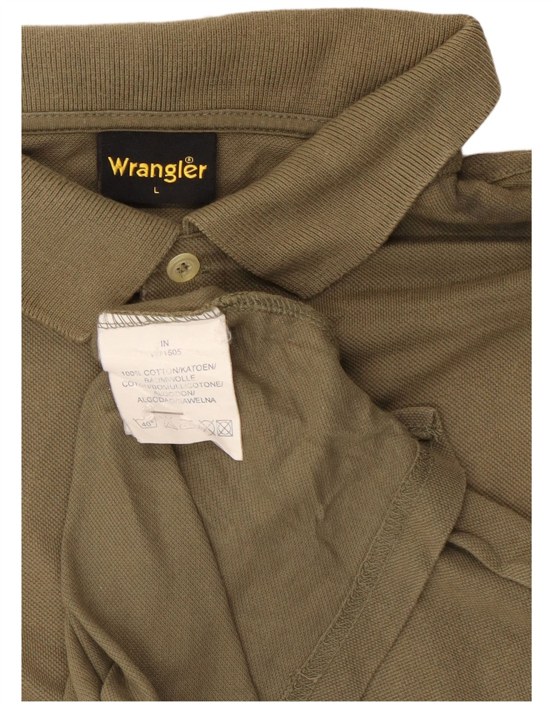 Camisa polo masculina Wrangler grande algodão cáqui