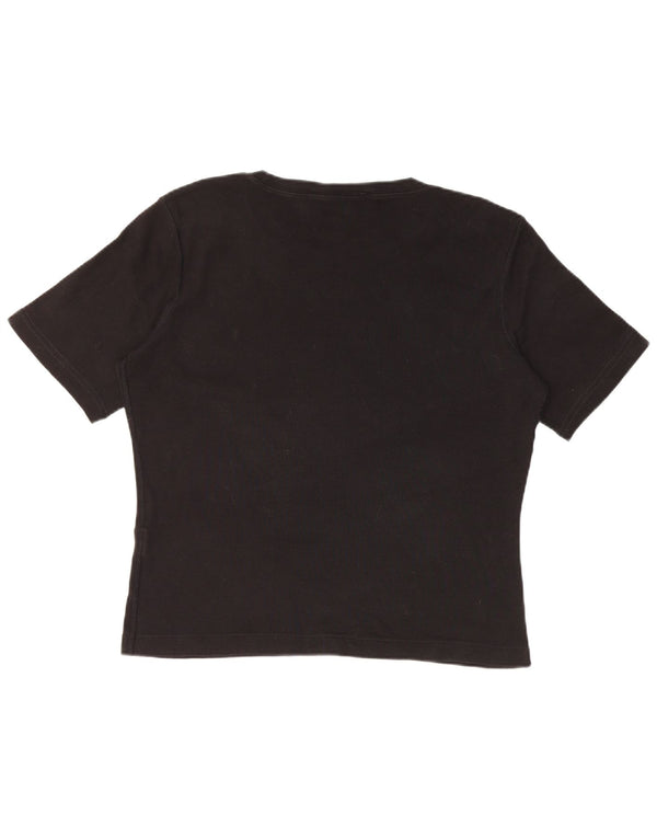 Camiseta feminina RALPH LAUREN UK 18 XL algodão preto