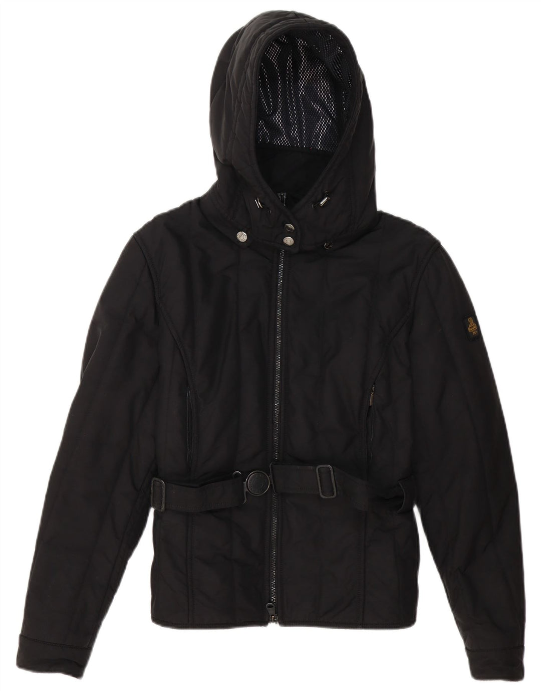 Jaqueta acolchoada com capuz feminina Refrigiwear IT 46 grande poliéster preto