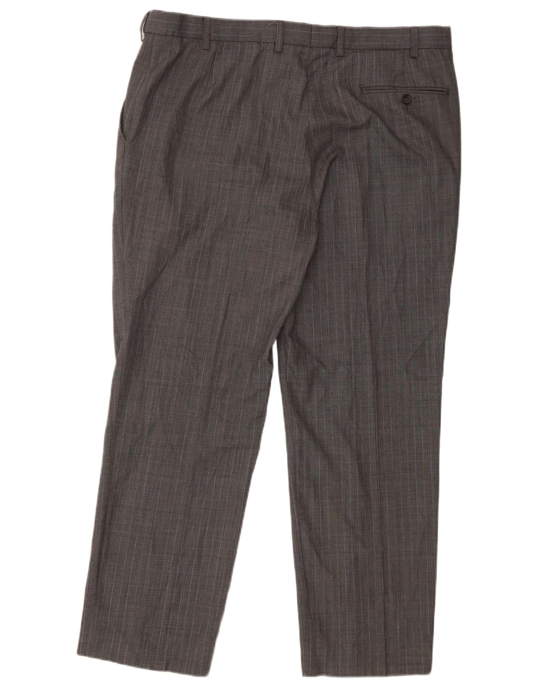 Calça masculina Marks & Spencer sob medida W38 L30 risca de giz cinza
