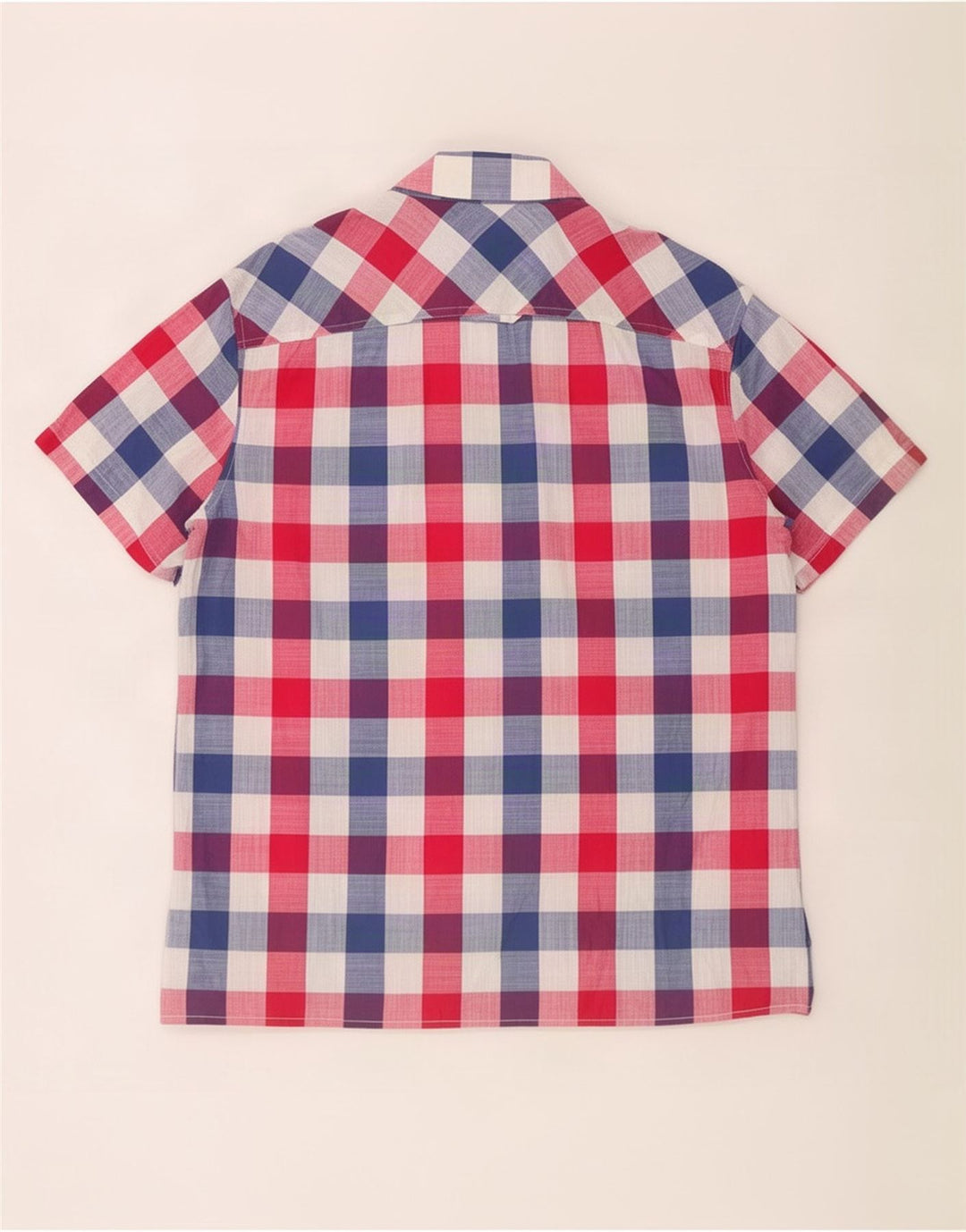 Joules Camisa masculina de manga curta clássica de ajuste grande guingão multicolorido