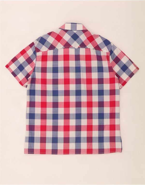 Joules Camisa masculina de manga curta clássica de ajuste grande guingão multicolorido