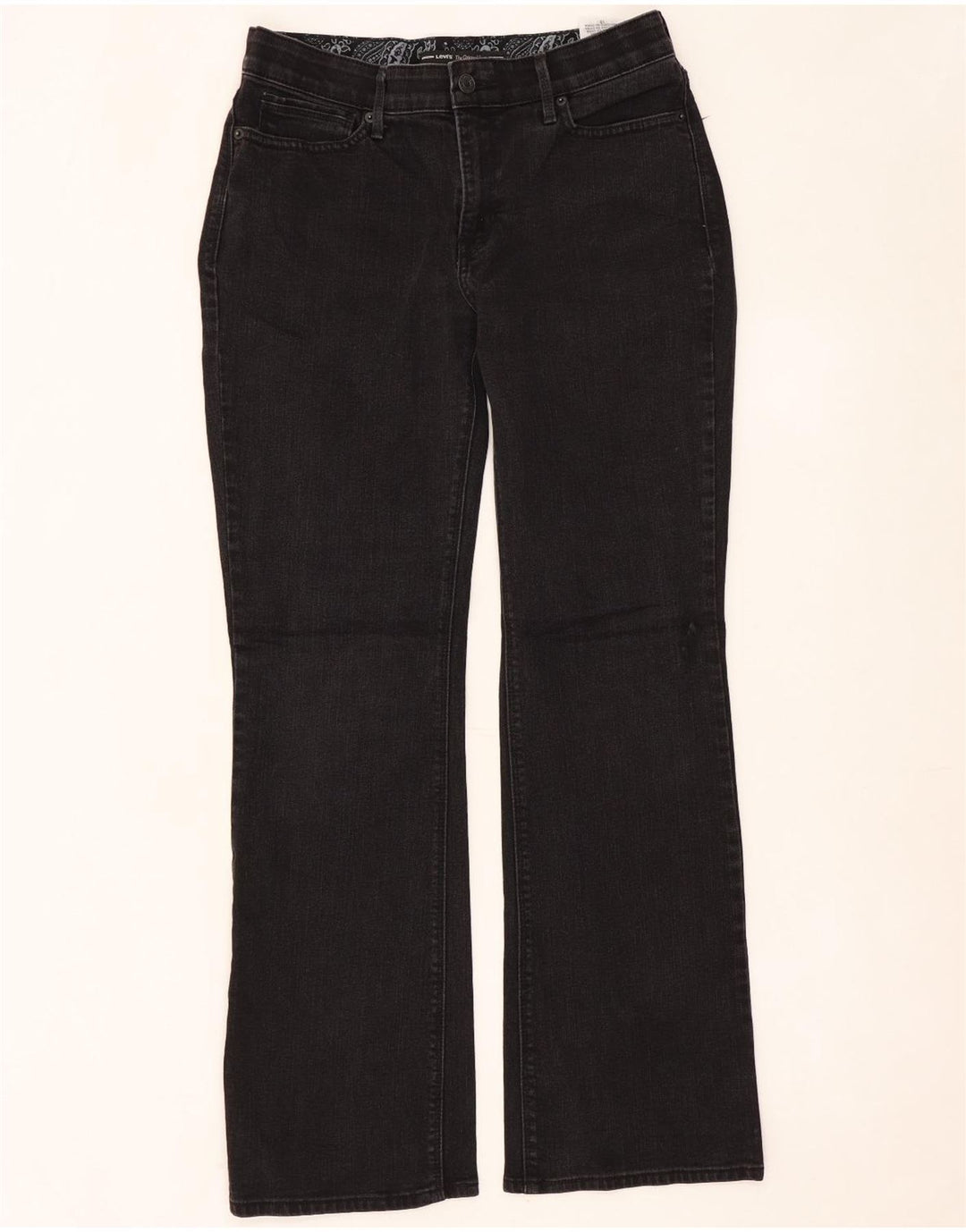 Calça jeans feminina LEVI'S 525 Bootcut US 10 grande W30 L30 preta
