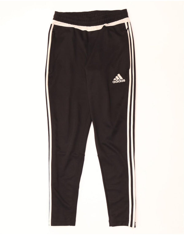 Calça de treino masculina Adidas Climacool pequena preta colorblock poliéster
