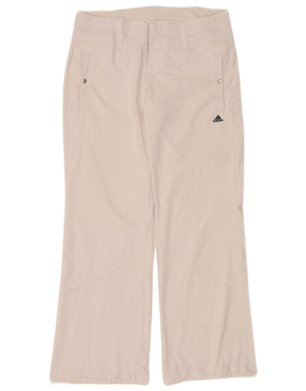 Adidas Womens Climalite Bootcut Chino Calças UK 14 Médio W34 L30 Branco
