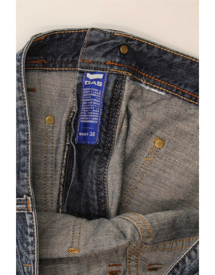 Jeans masculino de perna larga Gas W36 L36 azul