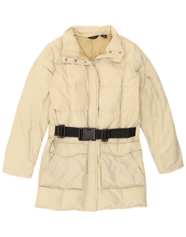 Jaqueta acolchoada feminina Woolrich com ajuste solto Reino Unido 6 XS poliamida bege