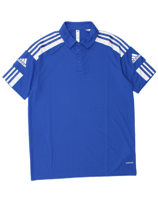 Adidas Mens Aeroready Graphic Polo Shirt Médio Azul Poliéster