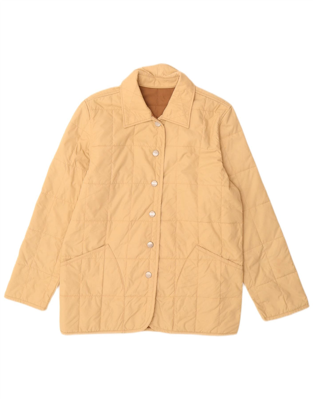 Jaqueta acolchoada reversível feminina Slam UK 14 nylon bege médio