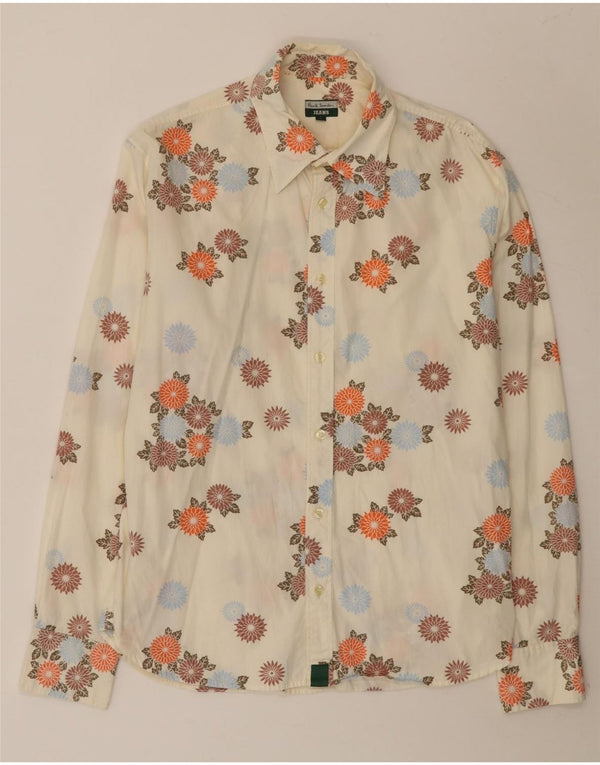 Camisa masculina Paul Smith grande de algodão floral branco