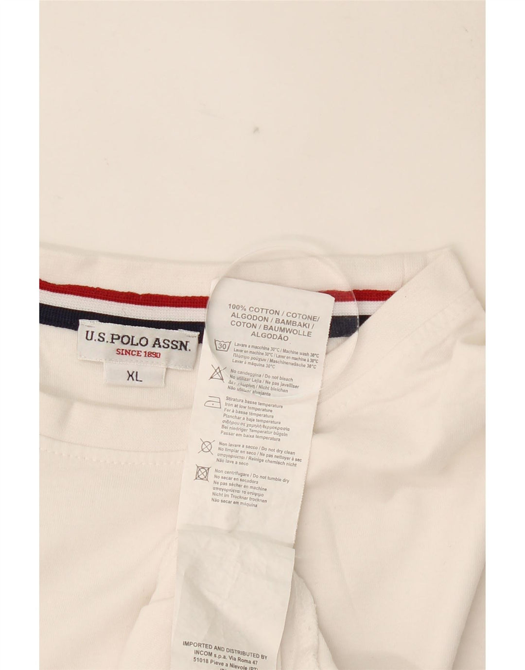 U.S. POLO ASSN. Mens T-Shirt Top XL White Cotton Vintage U.S. Polo Assn. and Second-Hand U.S. Polo Assn. from Messina Hembry 