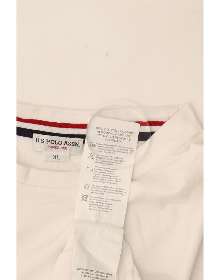 U.S. POLO ASSN. Mens T-Shirt Top XL White Cotton Vintage U.S. Polo Assn. and Second-Hand U.S. Polo Assn. from Messina Hembry 