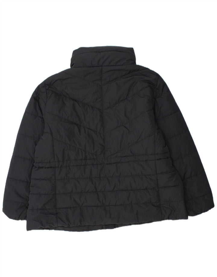 Jaqueta feminina acolchoada com capuz Marks & Spencer UK 22 3XL poliéster preto