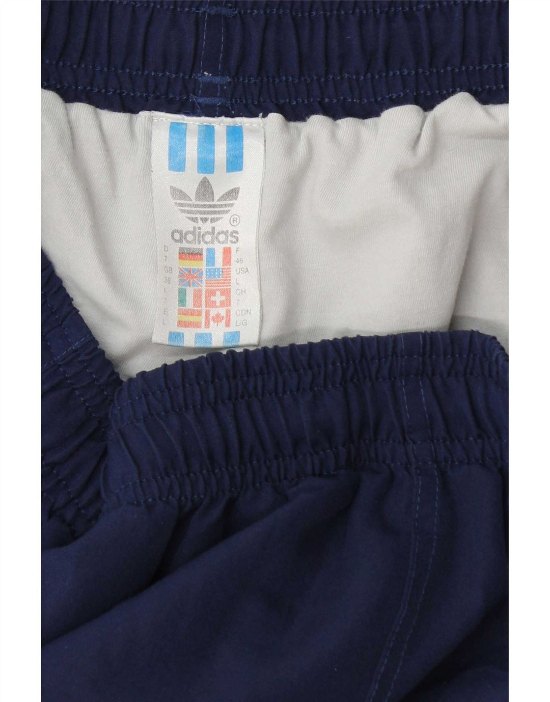 Shorts esportivos masculinos Adidas grandes poliéster azul marinho