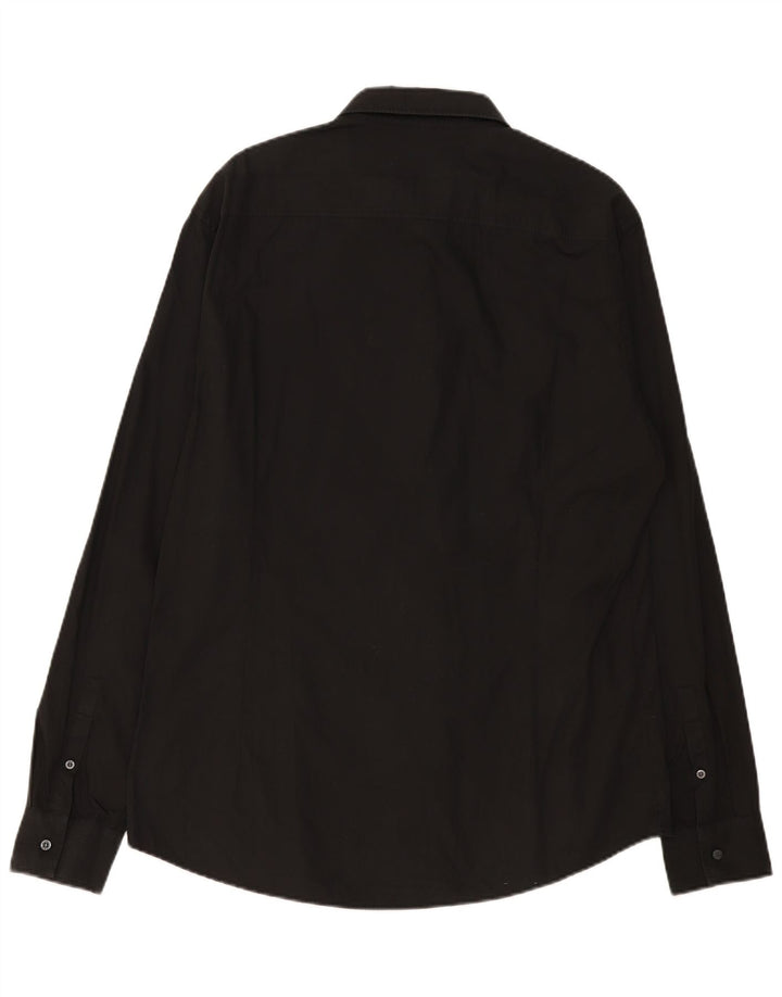 Camisa gráfica masculina Iceberg 4XL algodão preto