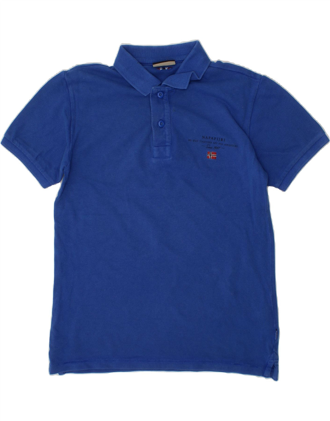 NAPAPIJRI Boys Polo Shirt 9-10 Years Blue Cotton Vintage Napapijri and Second-Hand Napapijri from Messina Hembry 