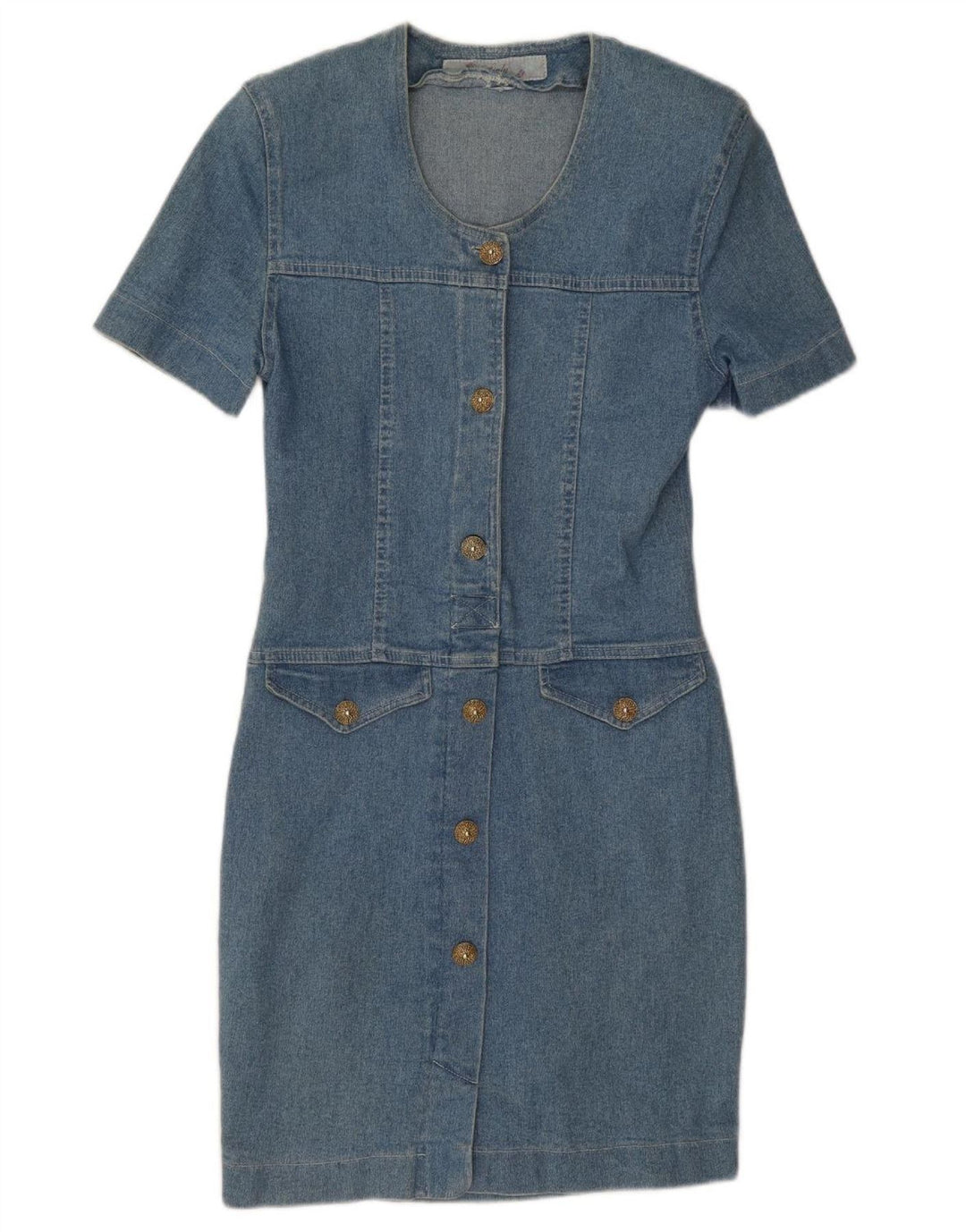 Vestido jeans feminino VINTAGE IT 42 algodão azul médio
