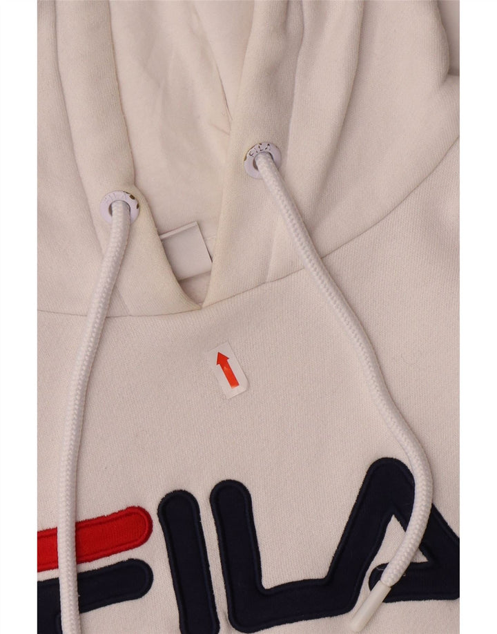 FILA Mens Graphic Hoodie Jumper XL Algodão Branco