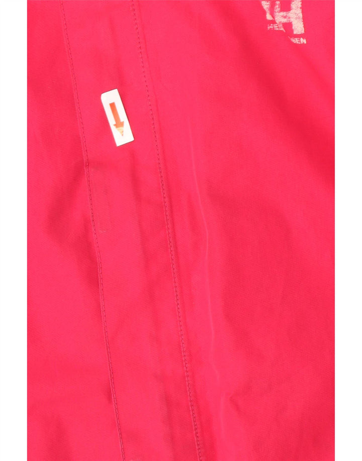 Jaqueta de chuva gráfica com capuz Helly Hansen para meninas 11-12 anos poliéster rosa