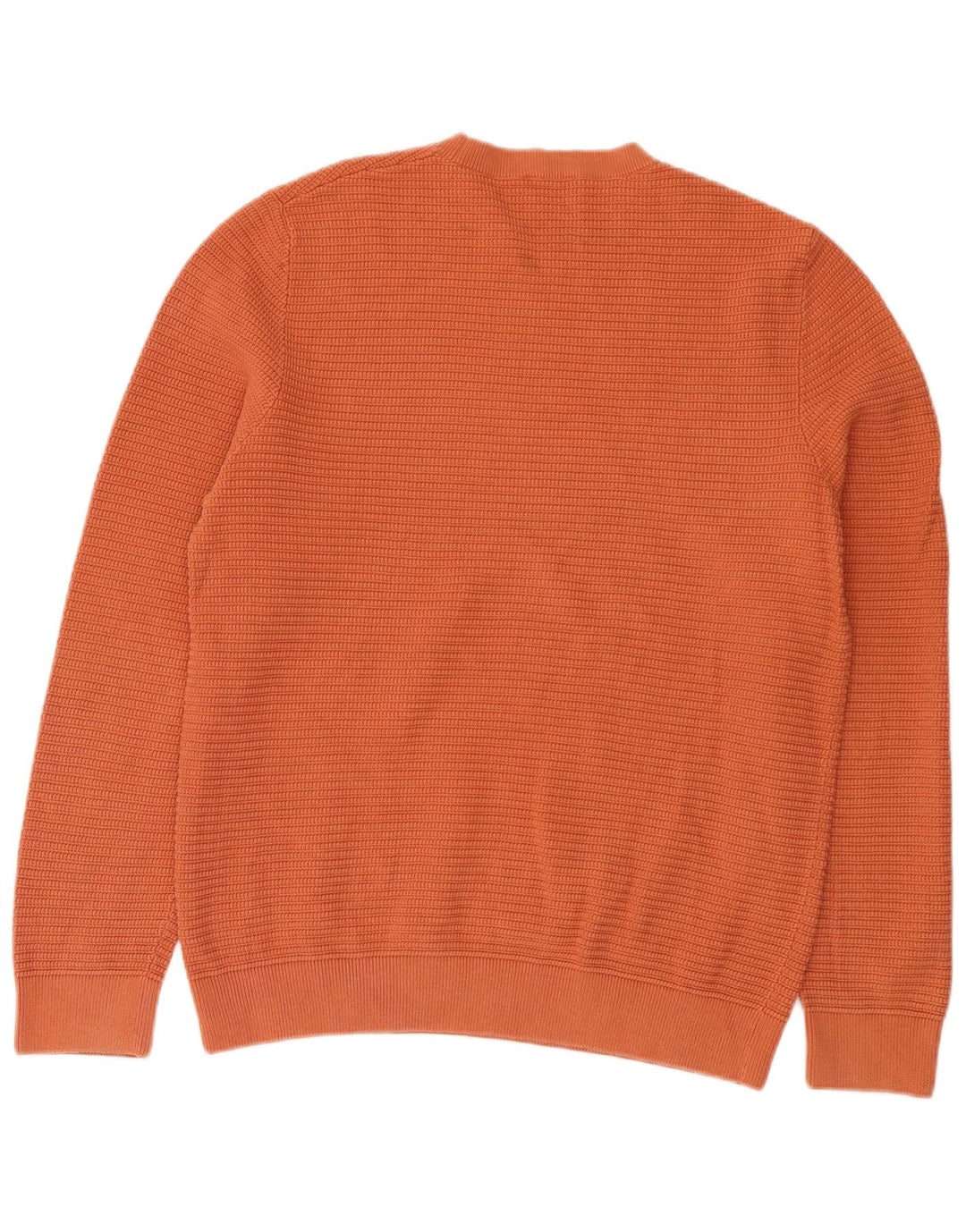 Suéter masculino Cos com gola redonda e algodão laranja grande