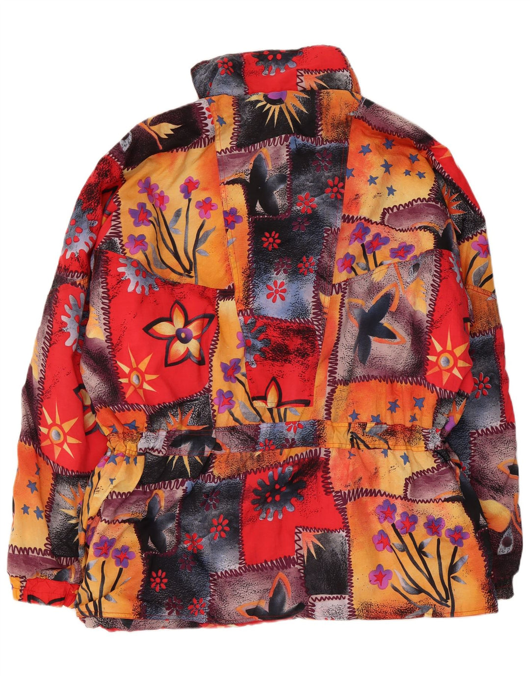 Jaqueta corta-vento masculina vintage EU 48/50 poliamida multicolorida média