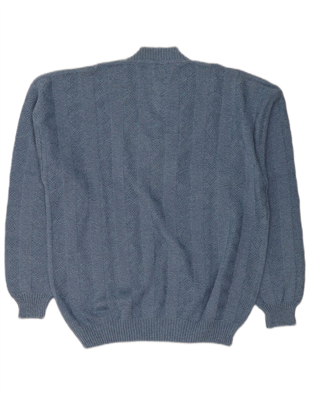 Suéter feminino Lasa com decote em V IT 46/48 grande azul argyle/diamante