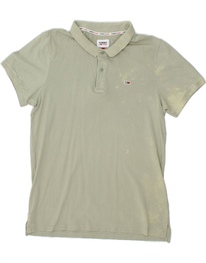 TOMMY HILFIGER Mens Polo Shirt XL Green Cotton Vintage Tommy Hilfiger and Second-Hand Tommy Hilfiger from Messina Hembry 