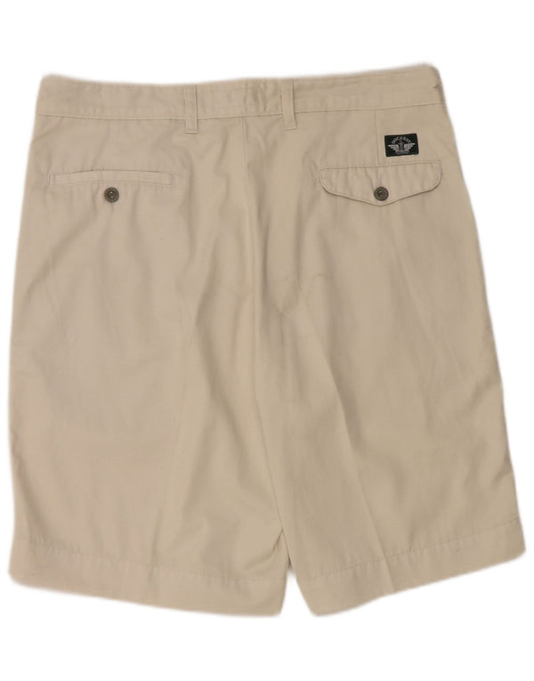 Dockers Mens Pegged Chino Shorts W36 Grande Algodão Bege