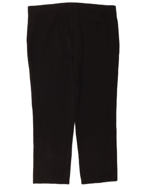 Calça feminina reta casual Marks & Spencer UK 18 XL W38 L28 preta