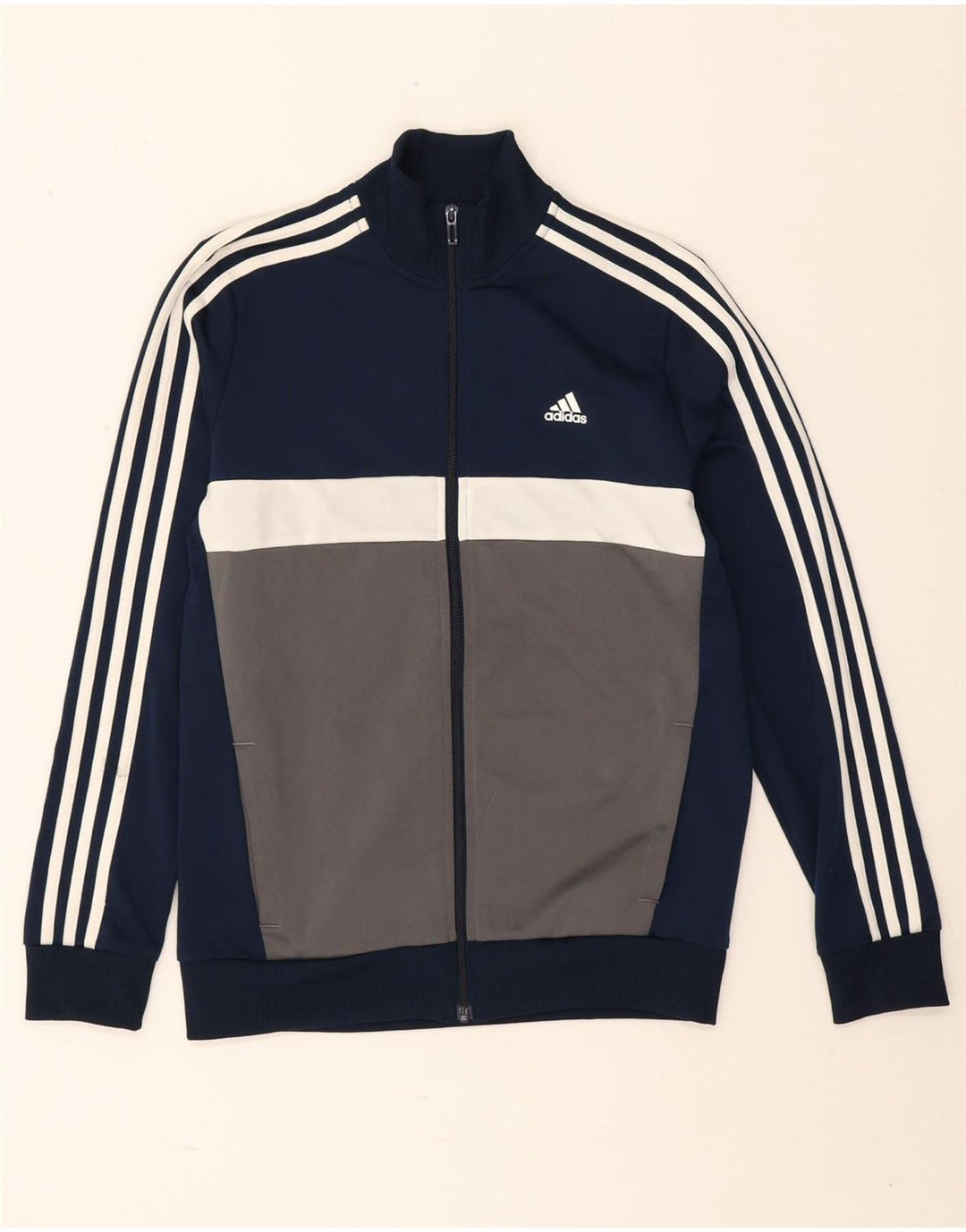 Jaqueta Adidas Meninos Treino Top 13-14 Anos Azul Marinho Colorblock