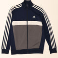 Jaqueta Adidas Meninos Treino Top 13-14 Anos Azul Marinho Colorblock