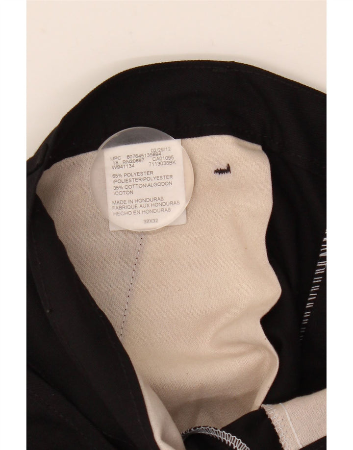 Calças cargo retas masculinas Dickies W32 L32 poliéster preto