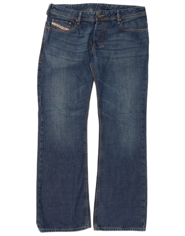 Diesel Masculino Bootcut Jeans W34 L32 Azul Algodão