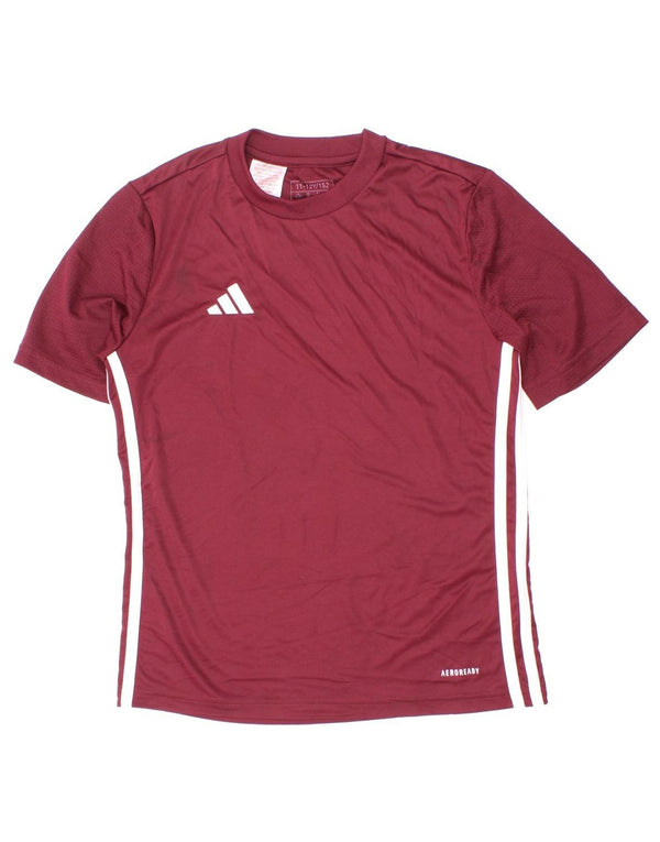 Camiseta Adidas Boys Aeroready Top 11-12 Anos Poliéster Borgonha