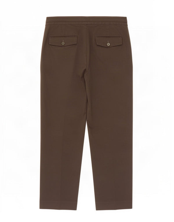 Calça capri feminina Calvin Klein reta US 2 XS W27 L22 algodão marrom