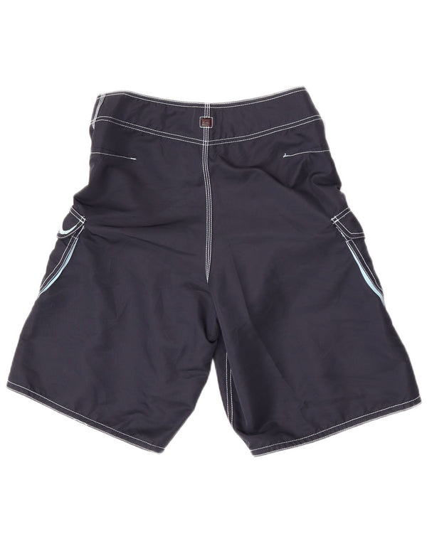 Shorts de natação masculino Quiksilver Graphic Cargo poliéster azul marinho médio