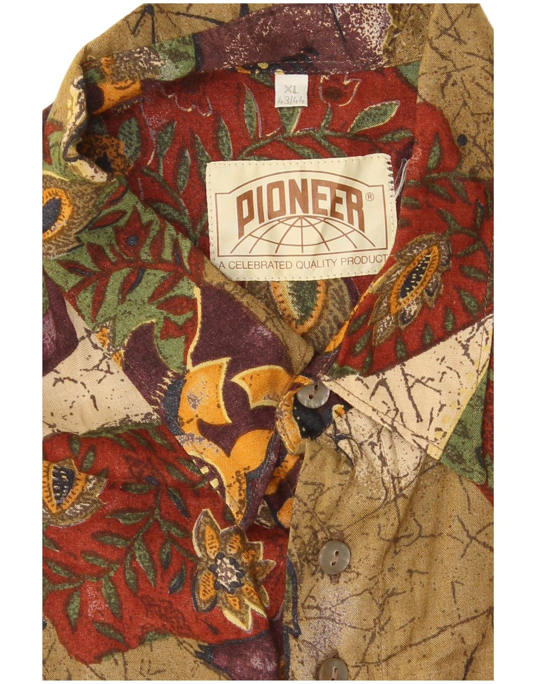 Camisa masculina Pioneer tamanho 43/44 XL patchwork multicolorido