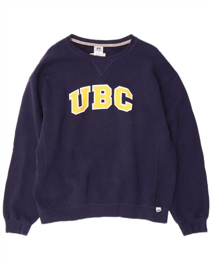 Suéter feminino RUSSELL ATLÉTICO Reino Unido 16 grande azul marinho