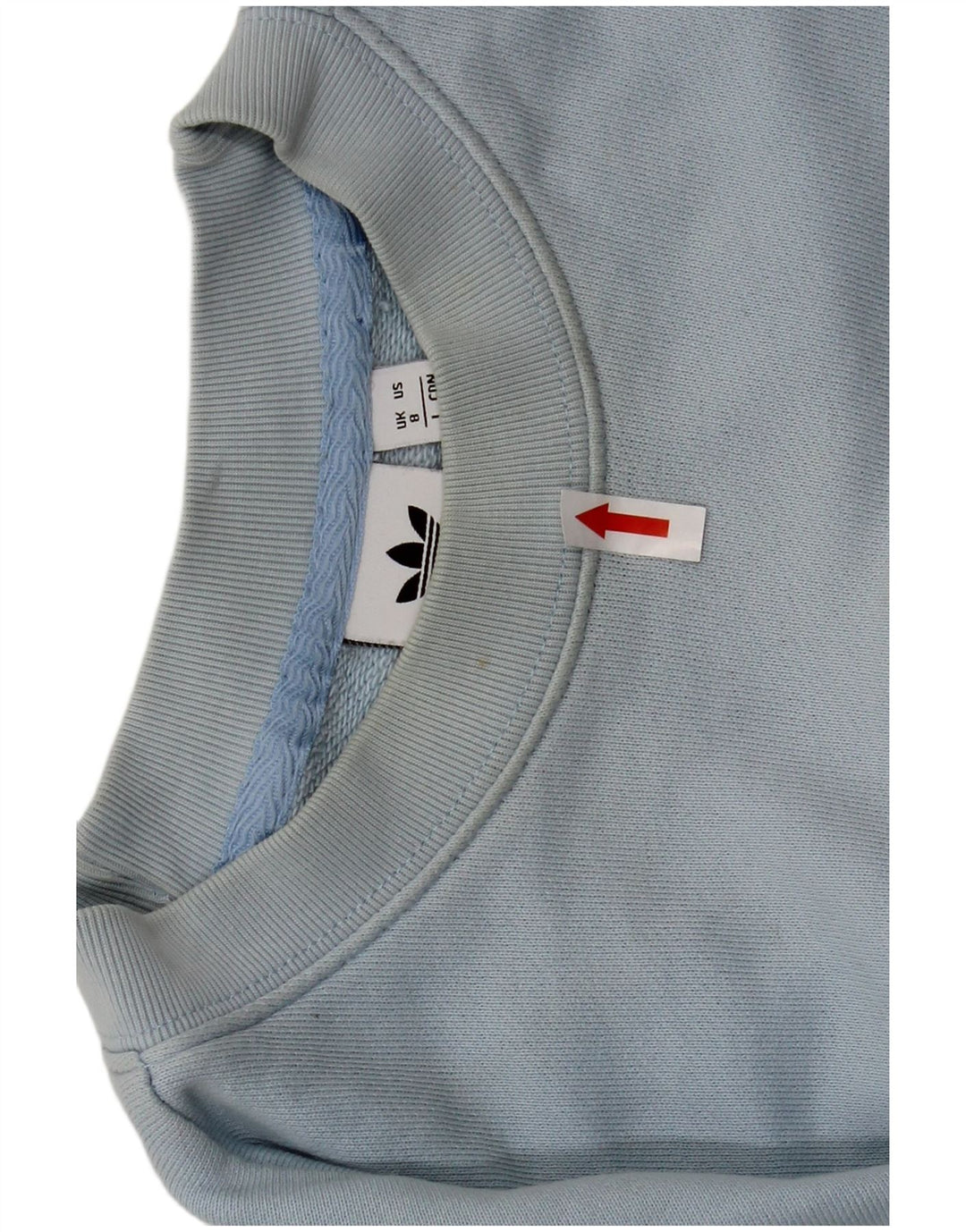 Adidas feminino gráfico oversized moletom jumper reino unido 8 pequeno azul algodão