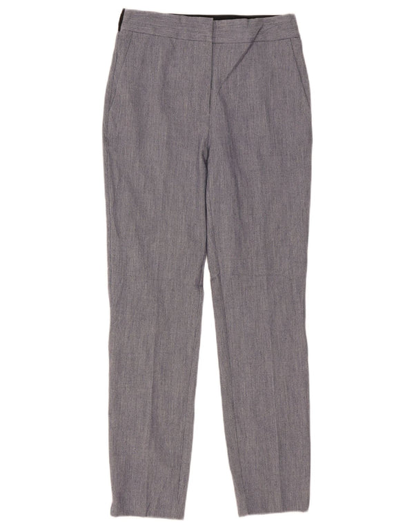 Zara Calça Chino Feminina Slim Pequena W27 L28 Azul Poliéster