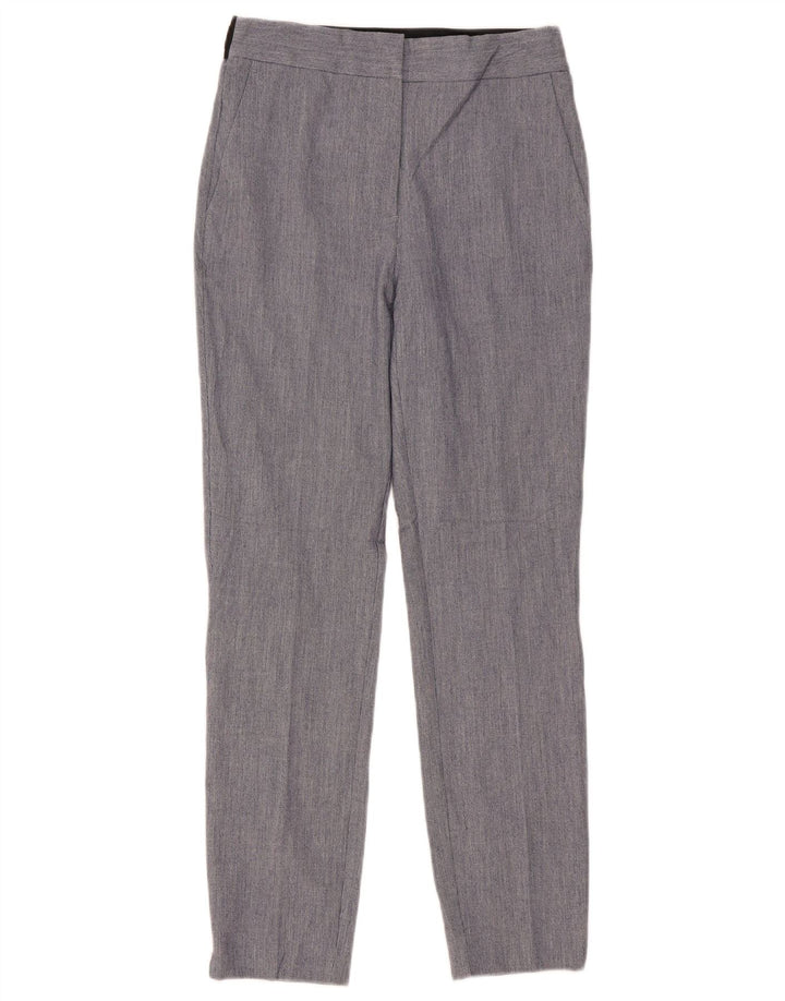 Zara Calça Chino Feminina Slim Pequena W27 L28 Azul Poliéster