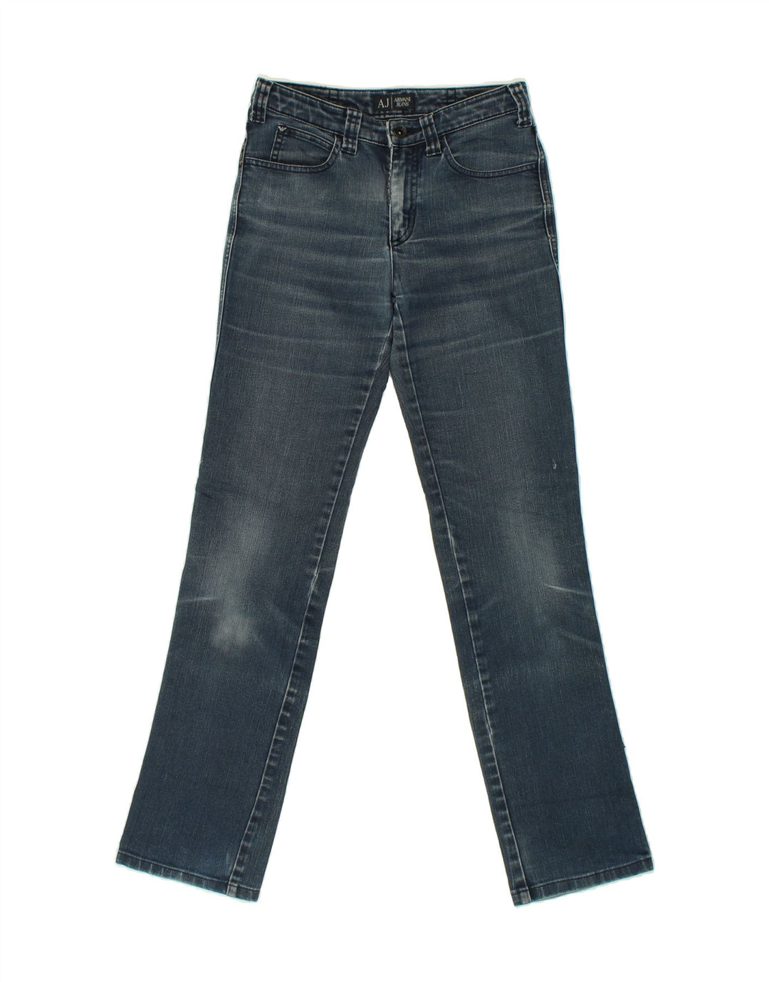ARMANI JEANS Womens Straight Jeans W26 L31  Blue Cotton Vintage Armani Jeans and Second-Hand Armani Jeans from Messina Hembry 