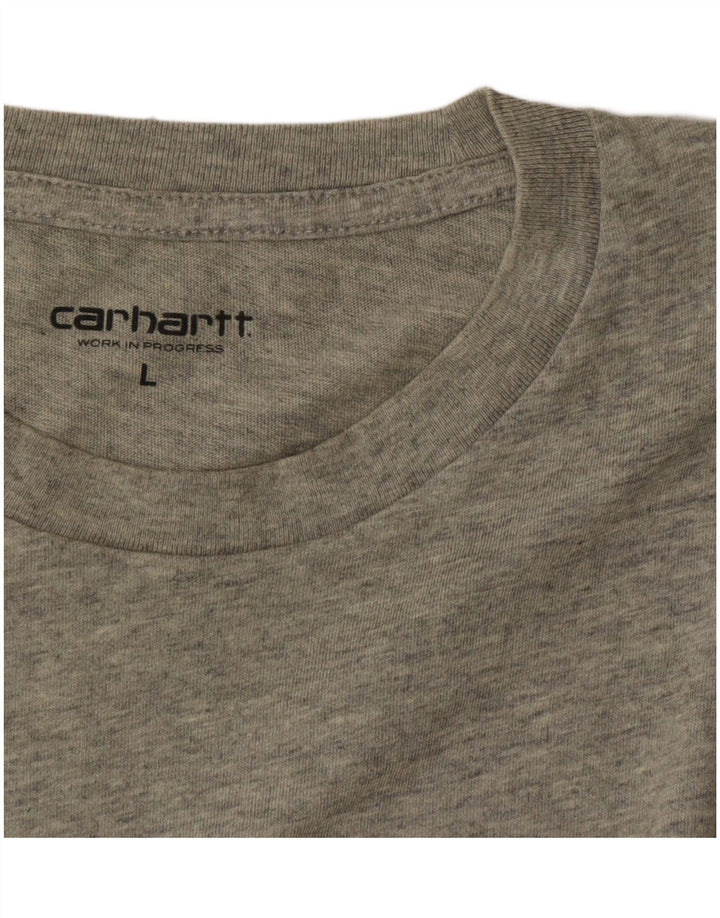 Camiseta gráfica masculina Carhartt grande cinza manchada