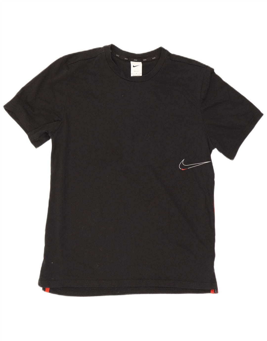 Camiseta Nike masculina gráfica Top médio preto colorblock algodão