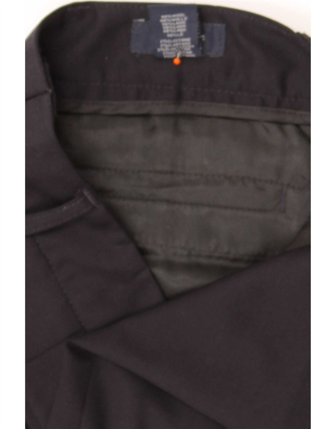 Calça feminina Gant Bootcut Suit Reino Unido 12 Médio W34 L33 Lã Preta