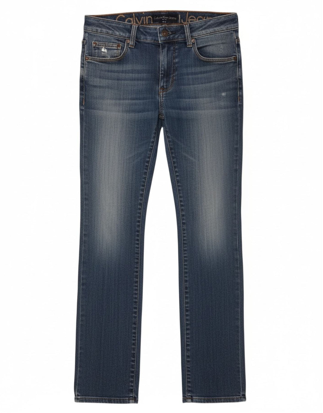 Calvin Klein Jeans Slim Feminino W27 L34 Azul Algodão