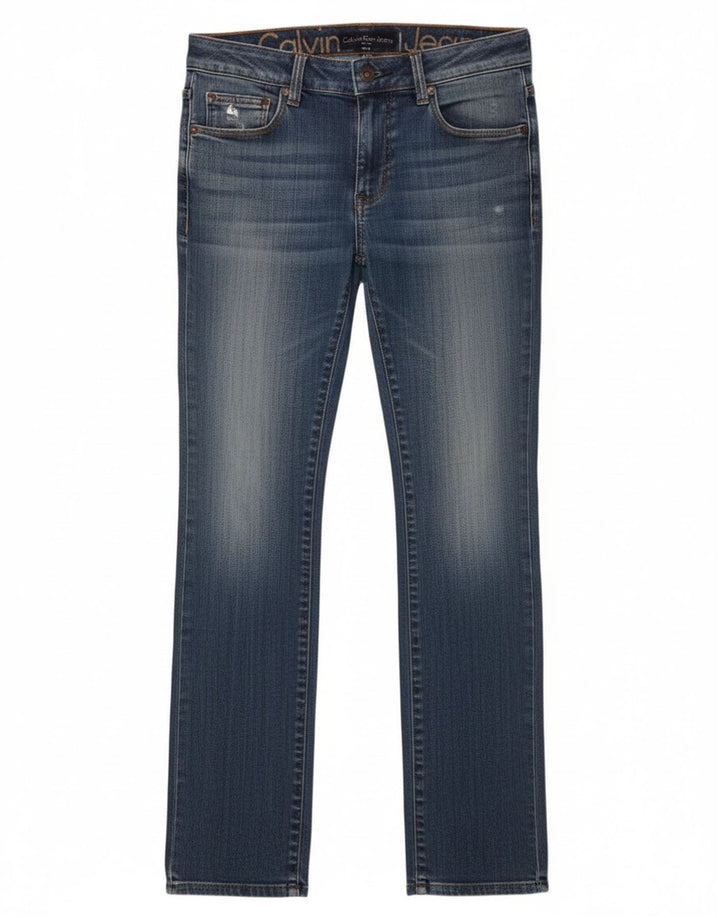 Calvin Klein Jeans Slim Feminino W27 L34 Azul Algodão