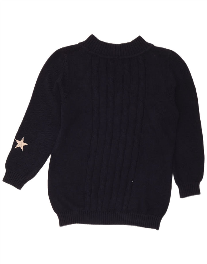 Suéter feminino Iceberg com gola tartaruga IT 42 algodão azul marinho médio
