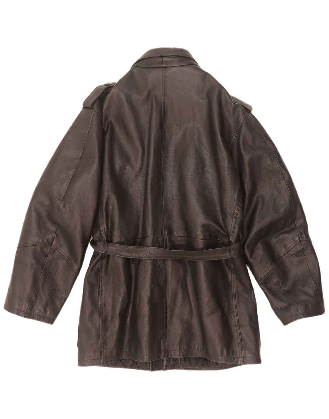 Jaqueta de couro militar masculina vintage IT 50 grande preta